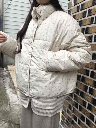Soft Balloon Quilted High-Neck Long Padded Jacket