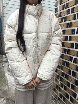 Soft Balloon Quilted High-Neck Long Padded Jacket