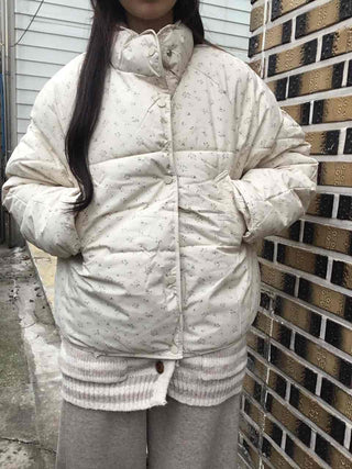 Soft Balloon Quilted High-Neck Long Padded Jacket