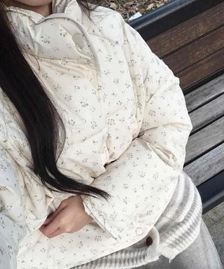 Soft Balloon Quilted High-Neck Long Padded Jacket