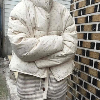 Soft Balloon Quilted High-Neck Long Padded Jacket