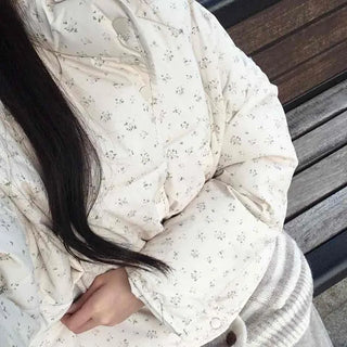 Soft Balloon Quilted High-Neck Long Padded Jacket