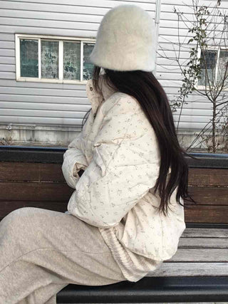Soft Balloon Quilted High-Neck Long Padded Jacket