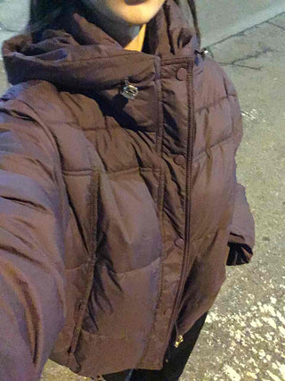 Dual Pocket High-Neck Quilted Medium Padded Jacket