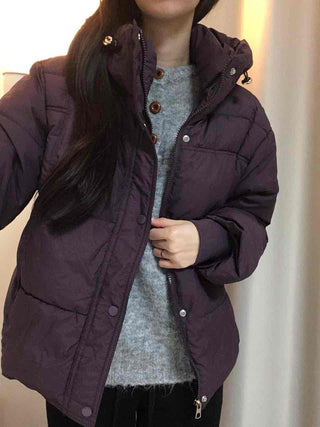 Dual Pocket High-Neck Quilted Medium Padded Jacket