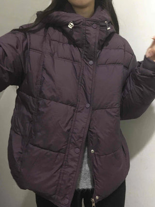 Dual Pocket High-Neck Quilted Medium Padded Jacket