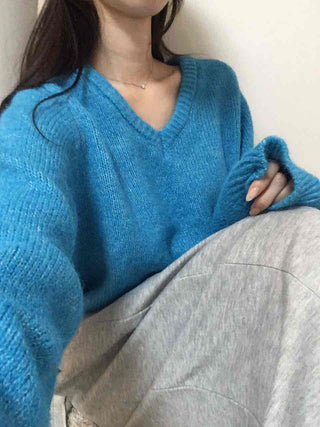 Ribbed Contrast Boat Neck Puff Knit