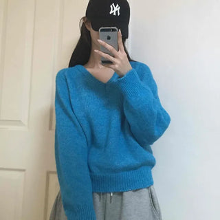 Ribbed Contrast Boat Neck Puff Knit