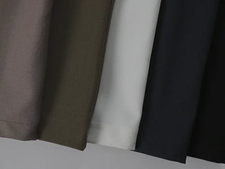 Jian Daily Two-Pin Tuck Wide Slacks