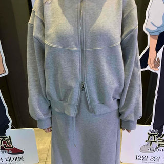 Cozy Oversized Sweatshirt & Wide Pants Two-Piece Set