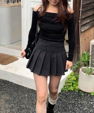 Classic Wool Pleated Tennis Skirt