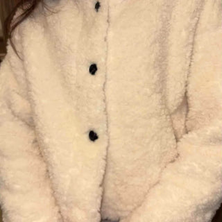 Warm Touch Round Neck Cropped Sherpa Fleece Jacket