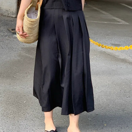 Rio Pintuck Pleated Long Skirt