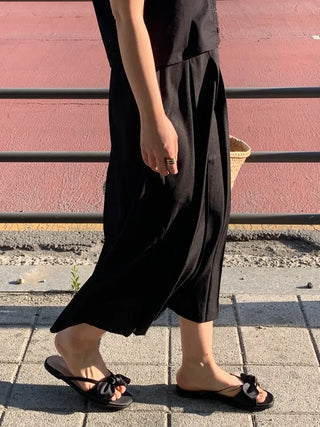 Rio Pintuck Pleated Long Skirt
