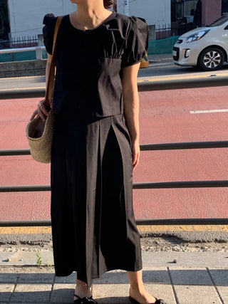 Rio Pintuck Pleated Long Skirt