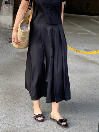 Rio Pintuck Pleated Long Skirt