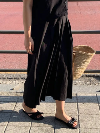 Rio Pintuck Pleated Long Skirt