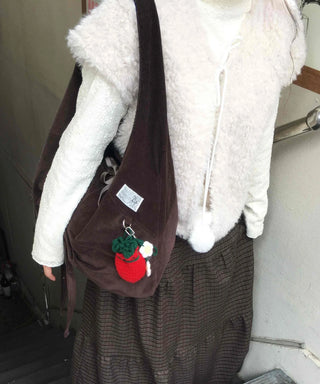 Pom-Pom String Fluffy Fleece Short Vest