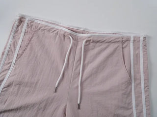 Nuel Low-Rise Nylon Two-Stripe Track Pants