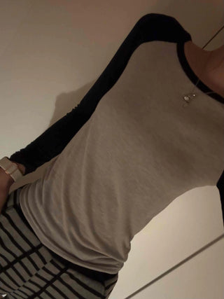 Slim Body-Shaping Close-Fit Raglan Long Sleeve T-Shirt