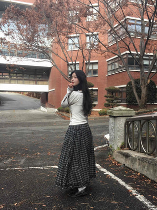 Romantic Frill Voluminous Puff Sleeve Square Neck Long Sleeve Tee