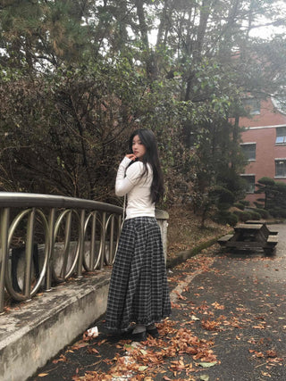 Romantic Frill Voluminous Puff Sleeve Square Neck Long Sleeve Tee