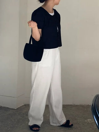 Nael Sleeve Puff Shirred Blouse 2col