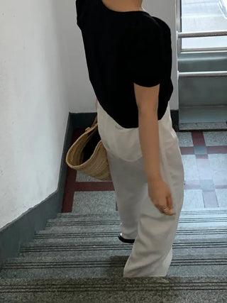 Nael Sleeve Puff Shirred Blouse 2col