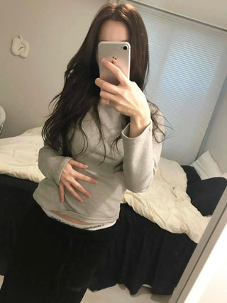 Soft Cozy Fit Round Neck Long Sleeve T-shirt