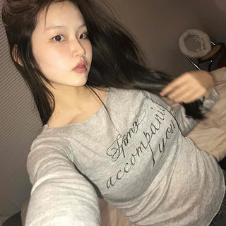 Vintage Lettering As Slim Fit Long Sleeve T-shirt