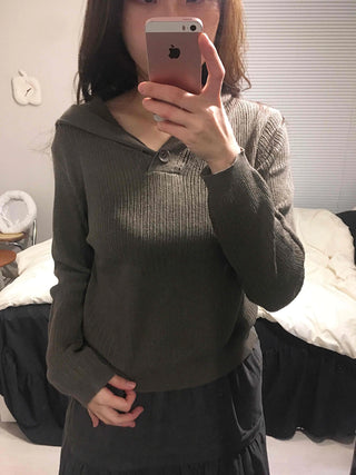 Soft Cozy V-Neck Loose Fit Knit