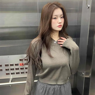 Soft Cozy V-Neck Loose Fit Knit