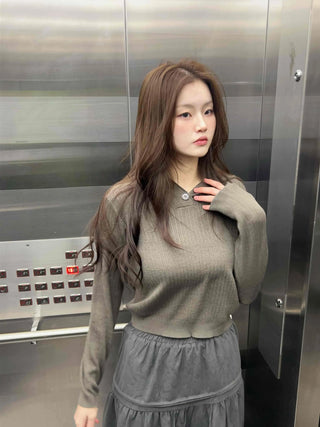 Soft Cozy V-Neck Loose Fit Knit