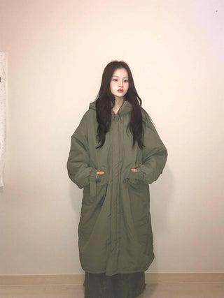 Balloon Fit Big Pocket Long Oversized Field Jacket