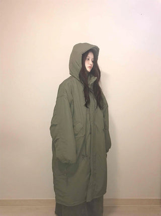 Balloon Fit Big Pocket Long Oversized Field Jacket