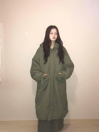 Balloon Fit Big Pocket Long Oversized Field Jacket