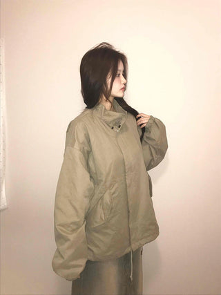Cozy Fit Zip-Up Loose Fit Field Jacket