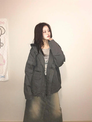Padded Quilted Boxy Fit Midi Field Jacket