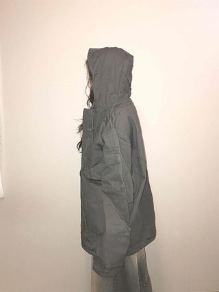 Padded Quilted Boxy Fit Midi Field Jacket