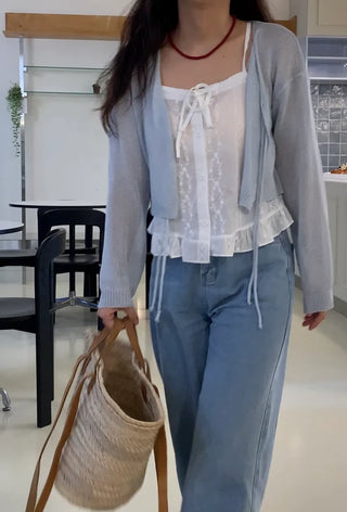 Cello Straight Semi-Wide Denim Pants