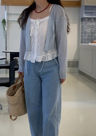 Cello Straight Semi-Wide Denim Pants