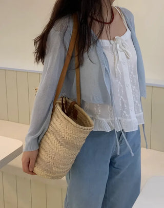 Cello Straight Semi-Wide Denim Pants