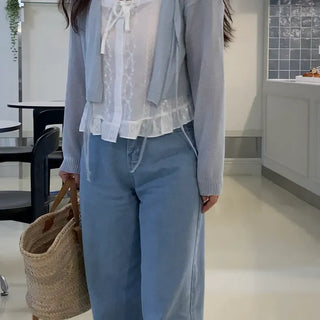 Cello Straight Semi-Wide Denim Pants