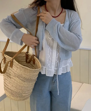 Cello Straight Semi-Wide Denim Pants