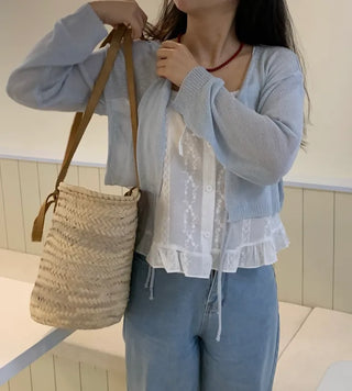 Cello Straight Semi-Wide Denim Pants