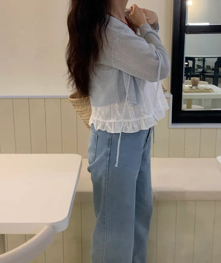 Cello Straight Semi-Wide Denim Pants