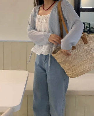 Cello Straight Semi-Wide Denim Pants
