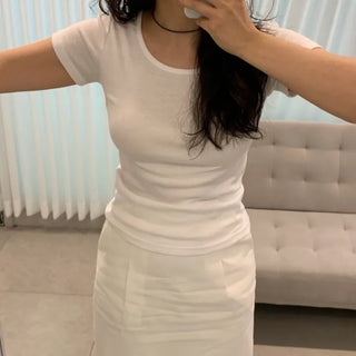 Bella Basic Round Neck Short Sleeve T-shirt