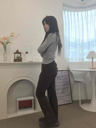 Soft Homewear Half Hoodie Raglan Elastic Zip-up