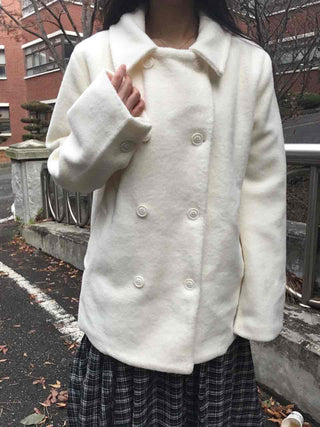French Angora Knit Cardigan Coat